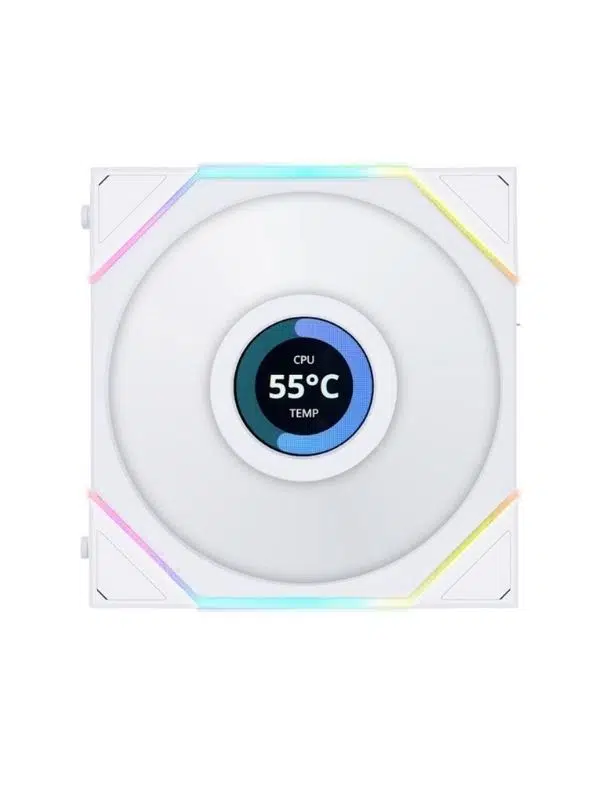 Lian Li UNI FAN Reverse TL Wireless LCD 120mm Beyaz Kasa Fanı – RGB & LCD Ekranlı
