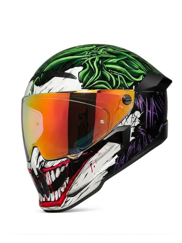 RUROC Atlas 4.0 The Joker Kapalı Motosiklet Kaskı, Aura Red Vizör DOT Sertifika