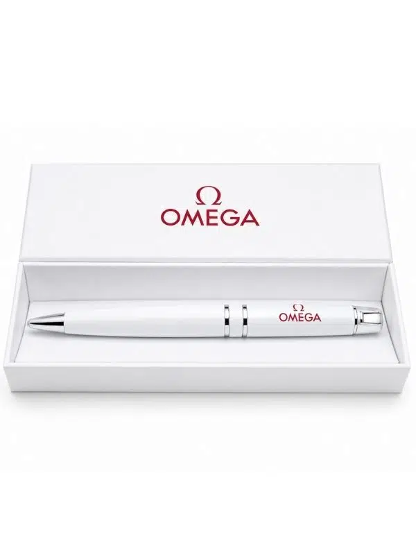 Omega Koleksiyoncu Beyaz Lüks Tükenmez Kalem – Şık Tasarım - Premium Yazı Deneyimi