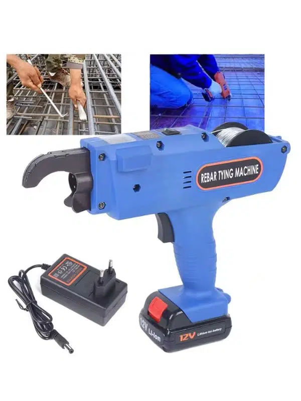 Otomatik Demir Bağlama Makinesi – 8‑34 mm Elektrikli Rebar Tier Gun, 9000 mAH Batarya