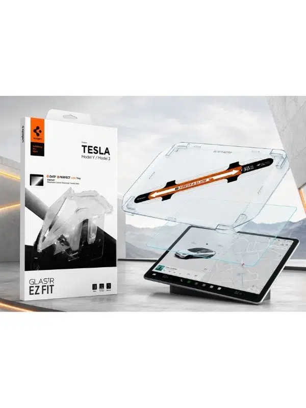Spigen Tesla Model Y & Model 3 Cam Ekran Koruyucu Anti-Glare