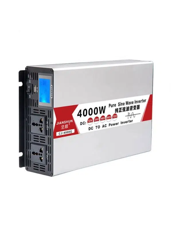 4000W 48V to 220V Pure Sine Wave Power Inverter – LCD Ekranlı, USB Portlu, Solar & Karavan Uyumlu