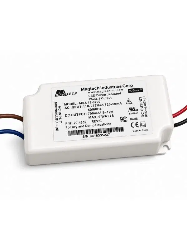  Magtech M9-U12-0700 (20-4352) – 9W 8-12V 700mA Sabit Akım LED Sürücü