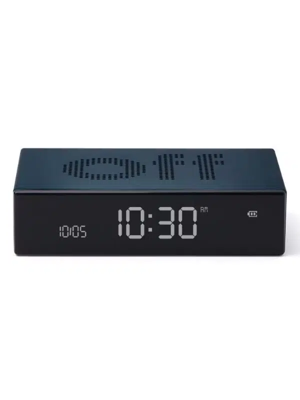 Lexon Flip Premium LCD Alarm Saat – Mavi, Ters Çevrilebilir Tasarım