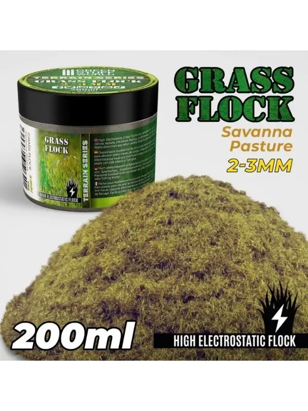 Static Grass Flock 2-3mm Savanna Pasture 200ml – Model Arazi Çimi