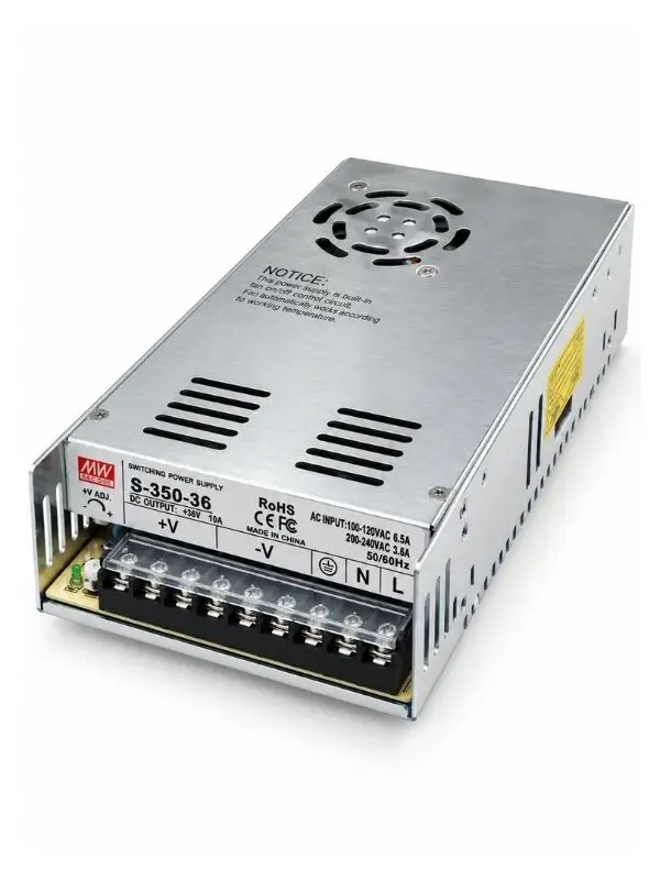 MW S-350-36 Switching Güç Kaynağı 36V 10A 360W Metal Kasa Trafo