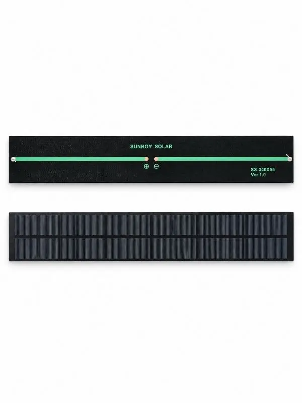 5'li Mini Solar Güneş Paneli 34x5,5 cm DIY Elektronik Proje Güneş Pili