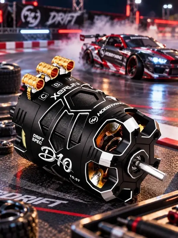 Hobbywing XeRun D10 10.5T Black Brushless Drift Motoru 30401134