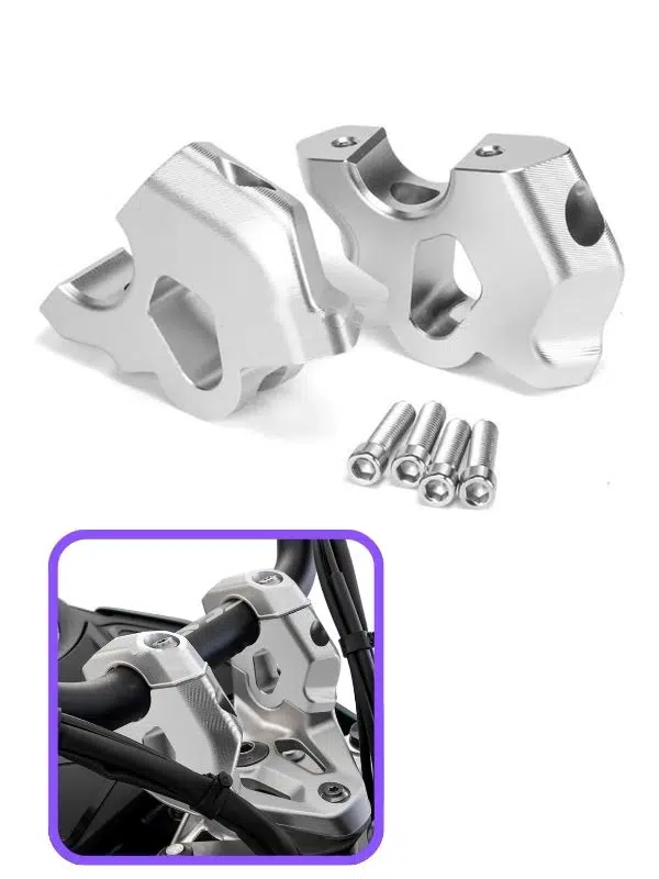 BMW R1300GS (2024) motosiklet için gidon yükseltici/rehausseur adaptörü