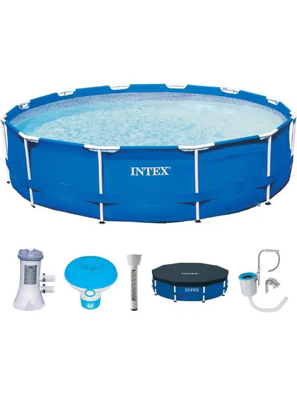 28214 INTEX Metal Çerçeveli Havuz 366x84 cm Komple Set – 7.199 Litre