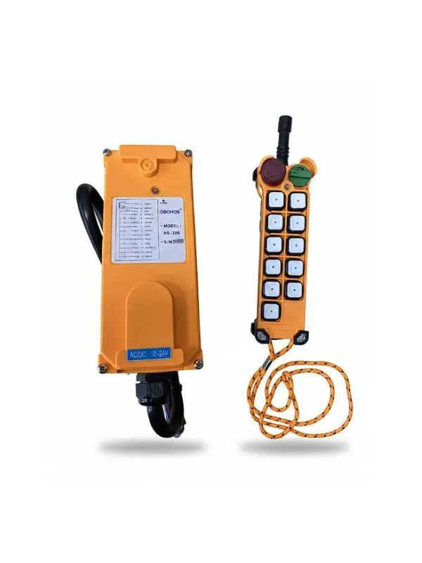 Endüstriyel Kablosuz Vinç Kumandası | 12 Düğme 2 Hız – Çift Verici Tek Alıcı