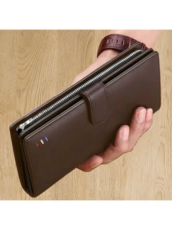 Hakiki Deri Uzun Cüzdan – Erkek/Kadın Unisex Model -  Kartlık ve Nakit Düzenleyici 