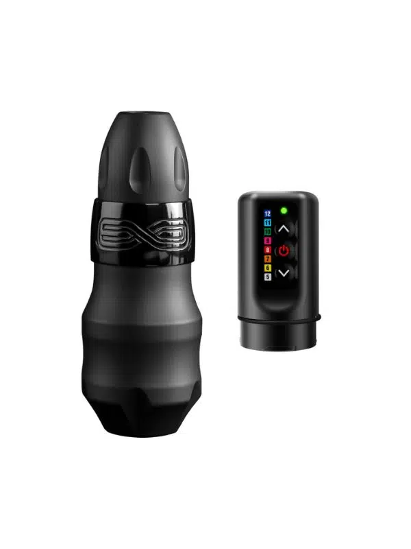 FK Irons EXO – 4.0mm Stroke Profesyonel Kablosuz Dövme Makinesi, Tek PowerBolt Batarya