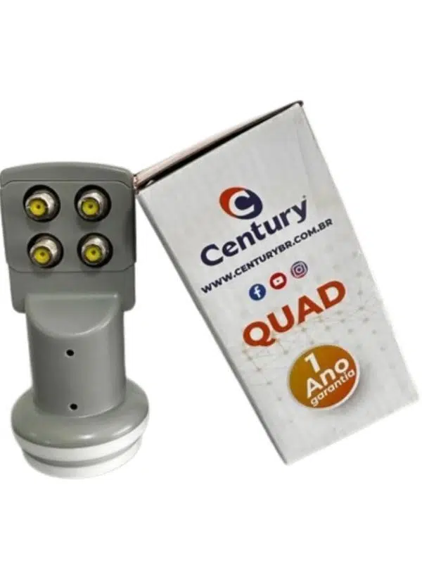 LNBf Quadruplo Century 4 Çıkışlı Universal LNB – Full HD Max Digital Uydu Alıcısı İçin Dörtlü LNB