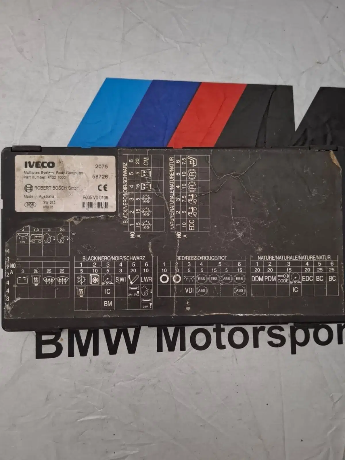 41221000 Iveco Multiplex Sistemi: Gövde Bilgisayar Kontrol Ünitesi Modülü Bosch