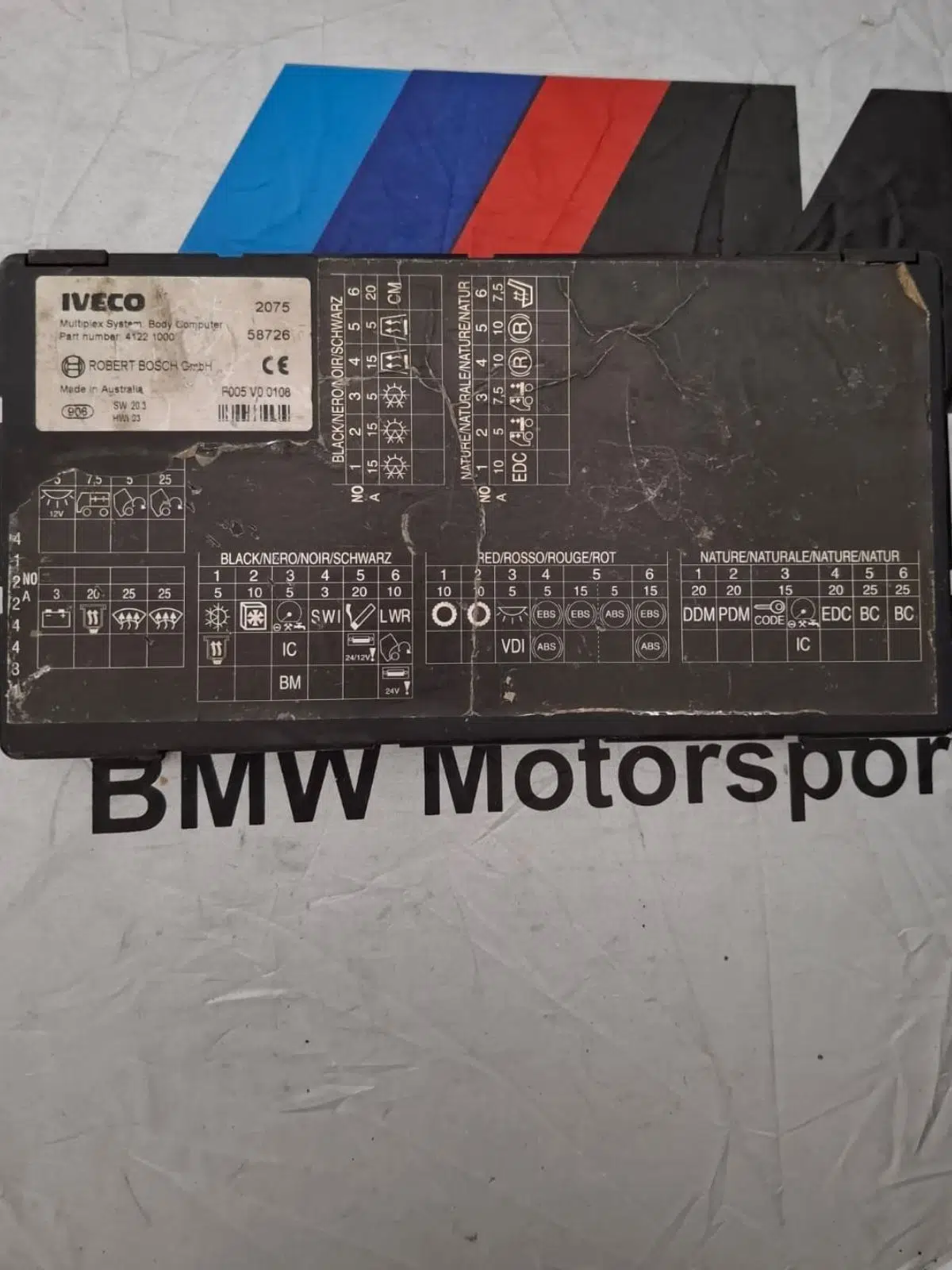 41221000 Iveco Multiplex Sistemi: Gövde Bilgisayar Kontrol Ünitesi Modülü Bosch