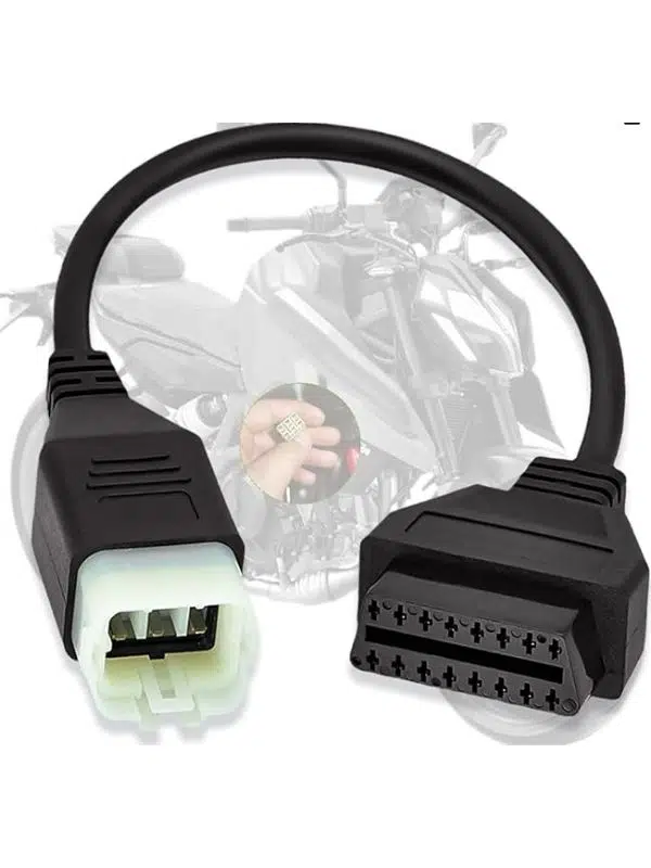 KTM 6 Pin → OBD2 Dönüştürücü Teşhis Kablosu – KTM Duke / RC8 / LC8 Uyumlu OBDII Adaptör, ELM327 ile Çalışır