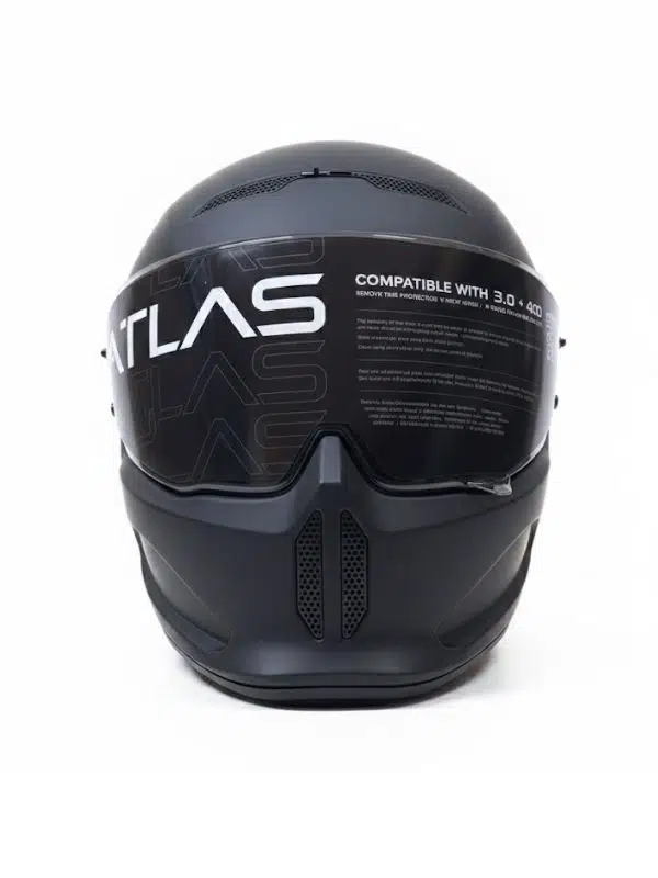 Ruroc Atlas 3.0 Matte Black L-XL Kapalı Motorsiklet Kaskı