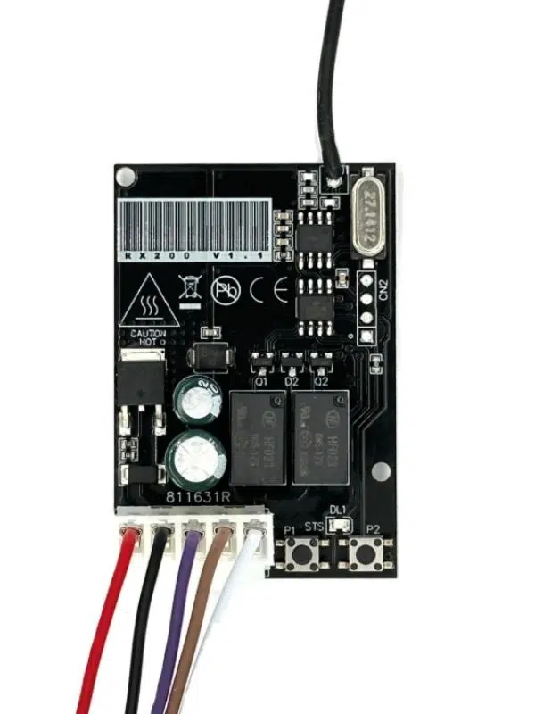 RX200 2 Kanal 24V Evrensel Kapı Motoru Alıcı & Verici – Siyah Salıncak Kapı Kontrol Ünitesi | Akıllı Ev Uyumlu