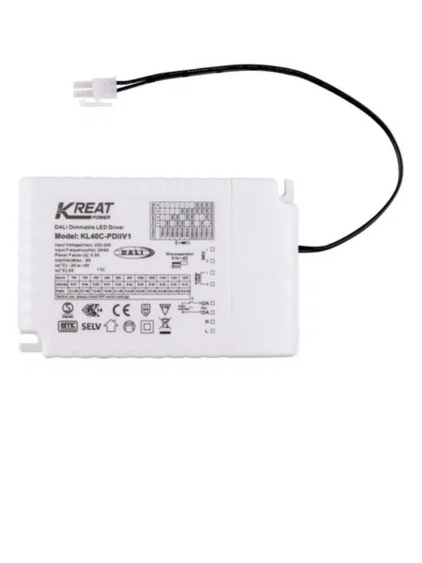 Modern ofis aydınlatmaları için tasarlanmış DALI dimmbarer LED Treiber 40W 