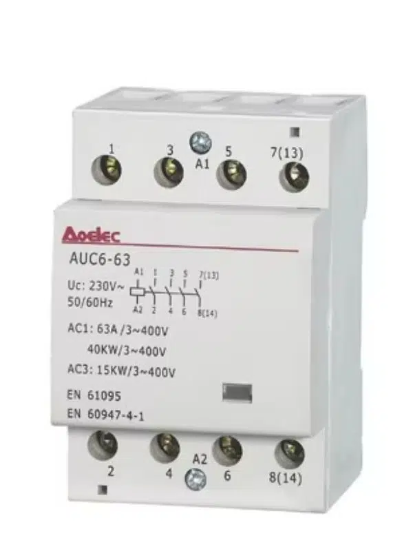 AOELEC AUC1-63/4 – 63A 4 Kutup Otomatik Sigorta, Güvenli Elektrik Koruması