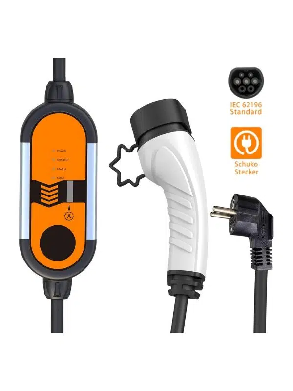 Feyree EV AC Mode2 3.5 KW 16A Taşınabilir Elektrikli Araç Şarj İstasyonu 3 Metre EU Kablo