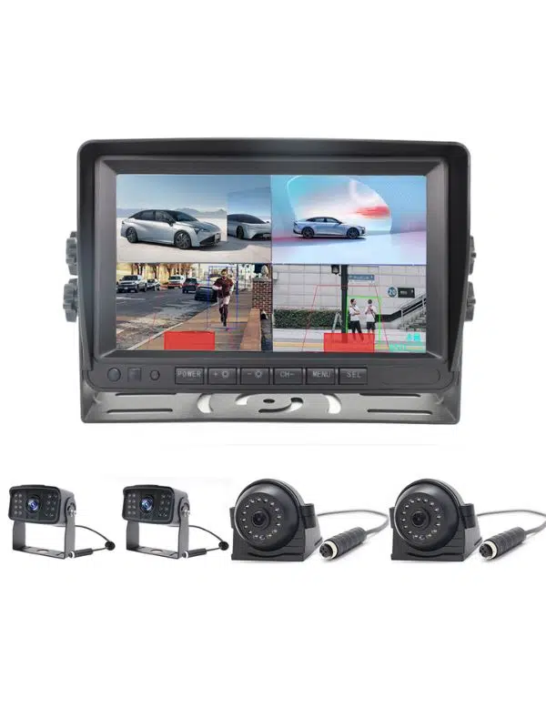 Kablosuz Kamera Sistemi, Endüstriyel , Forklift , Kamyon , Otobüs - 4 Kamera 1 Ekran