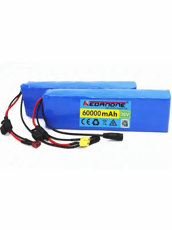 36V 60Ah 18650 Lityum Pil Paketi 1000W E-Bisiklet Batarya BMS Şarj Cihazı