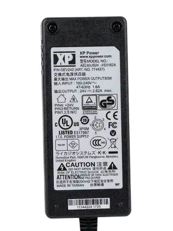 XP Power AEL60US24 24V 2.62A Güç Kaynağı Adaptörü 5 Pinli Endüstriyel Şarj Çözümü