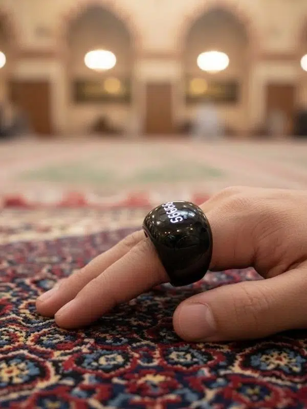 Equantu QB709 Akıllı Zikir Yüzüğü Seramik Tasbih Sayaç OLED Ekranlı