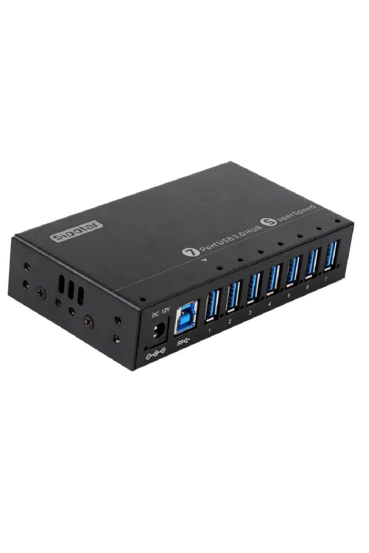 7 Portlu Süper Hızlı USB Şarj Veri Merkezi 12V 3A Çıkış Desteğiyle Güçlendirilmiş Metal Muhafazalı