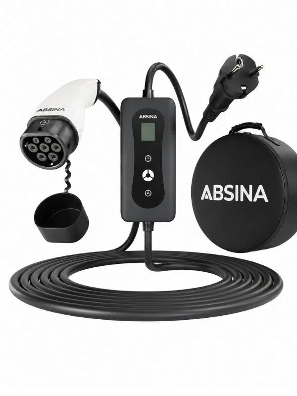 Absina Mobile Wallbox 3.7 Tip 2 ve CCS, 230V CEE Elektrikli Araç Şarj İstasyonu