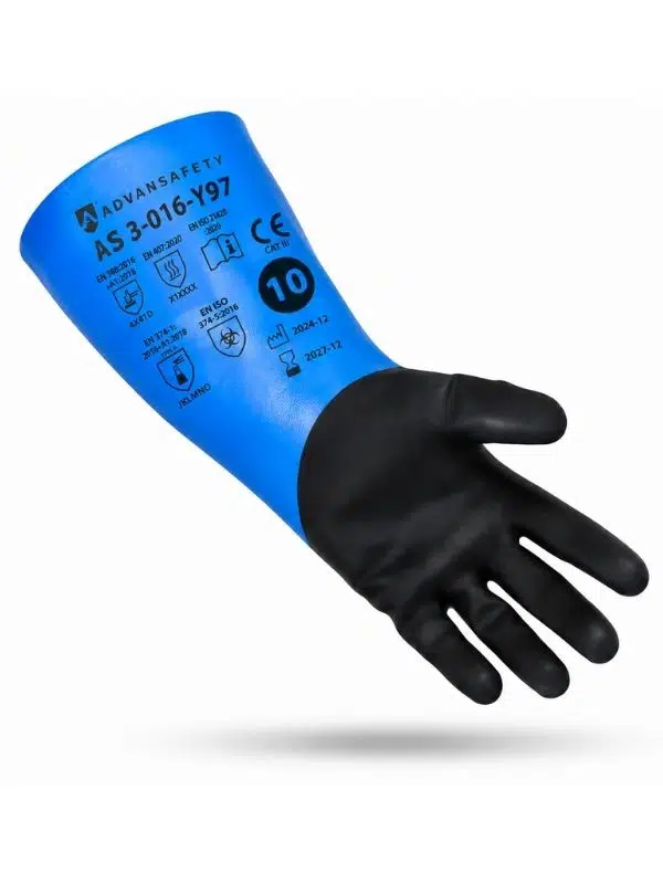 Advansafety AS 3-016-Y97 Kimyasal Dirençli Nitril İş Güvenliği Eldiveni 10 Beden