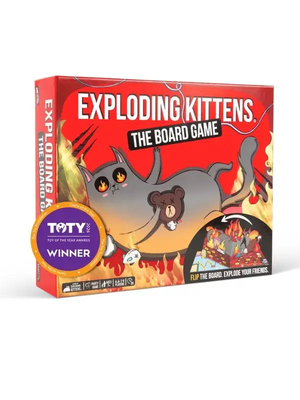 Exploding Kittens The Board Game Kutu Oyunu Pop-Up Tahtalı Aile ve Parti Masa Oyunu - İngilizce