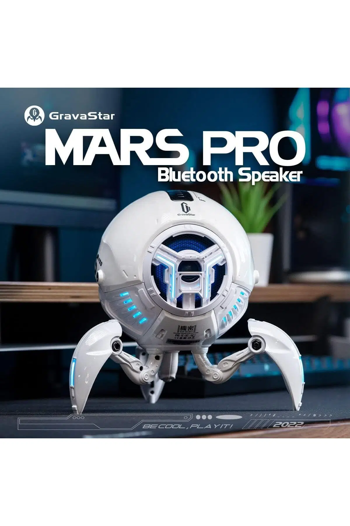 Gravastar Mars Pro Taşınabilir Kablosuz Bluetooth Hoparlör 15 Saat Oynatma Süreli Modern Tasarımlı