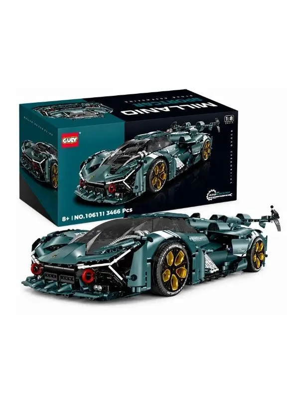 GULY 10611 Millanio Spor Araba 1:8 Technic Yapım Blok Seti 3159 Parça