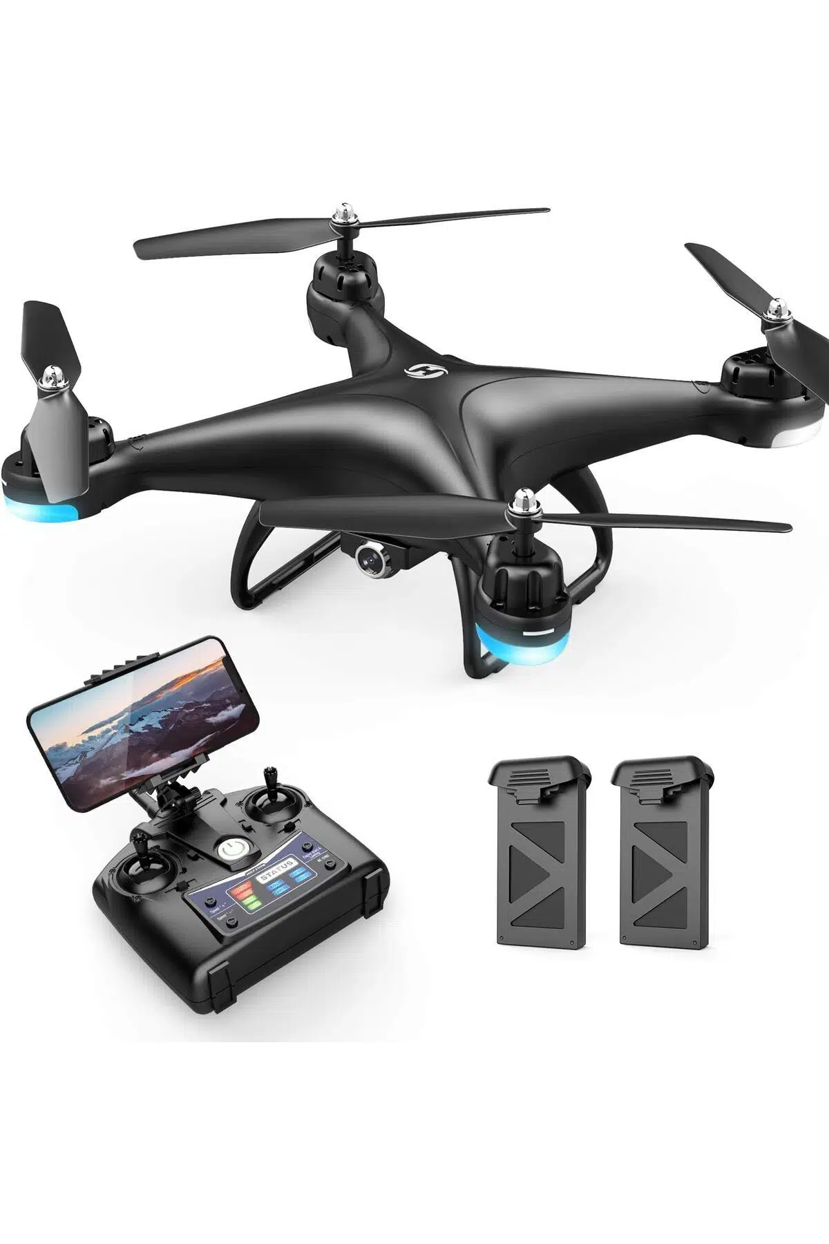 HS110D FPV 720P HD Kamera, 120° Geniş Açı WiFi Uzaktan Kumandalı Quadcopter Drone RC + Yedek Pil İle