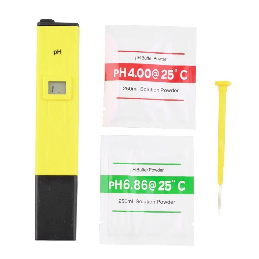 PH-010 Kalem Tip Dijital PH Metre Ölçüm Cihazı |Akvaryum Havuz İçin pH Ölçer Kalibrasyon Seti Hediye