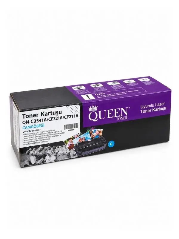 Queen QN-CB541A CE321A CF211A Uyumlu Cyan Toner Kartuşu