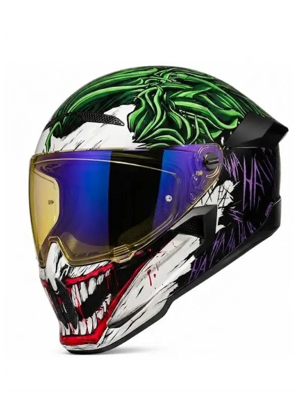 RUROC Atlas 4.0 The Joker Kapalı Motosiklet Kaskı, Aurora Blue Vizör DOT Sertifika