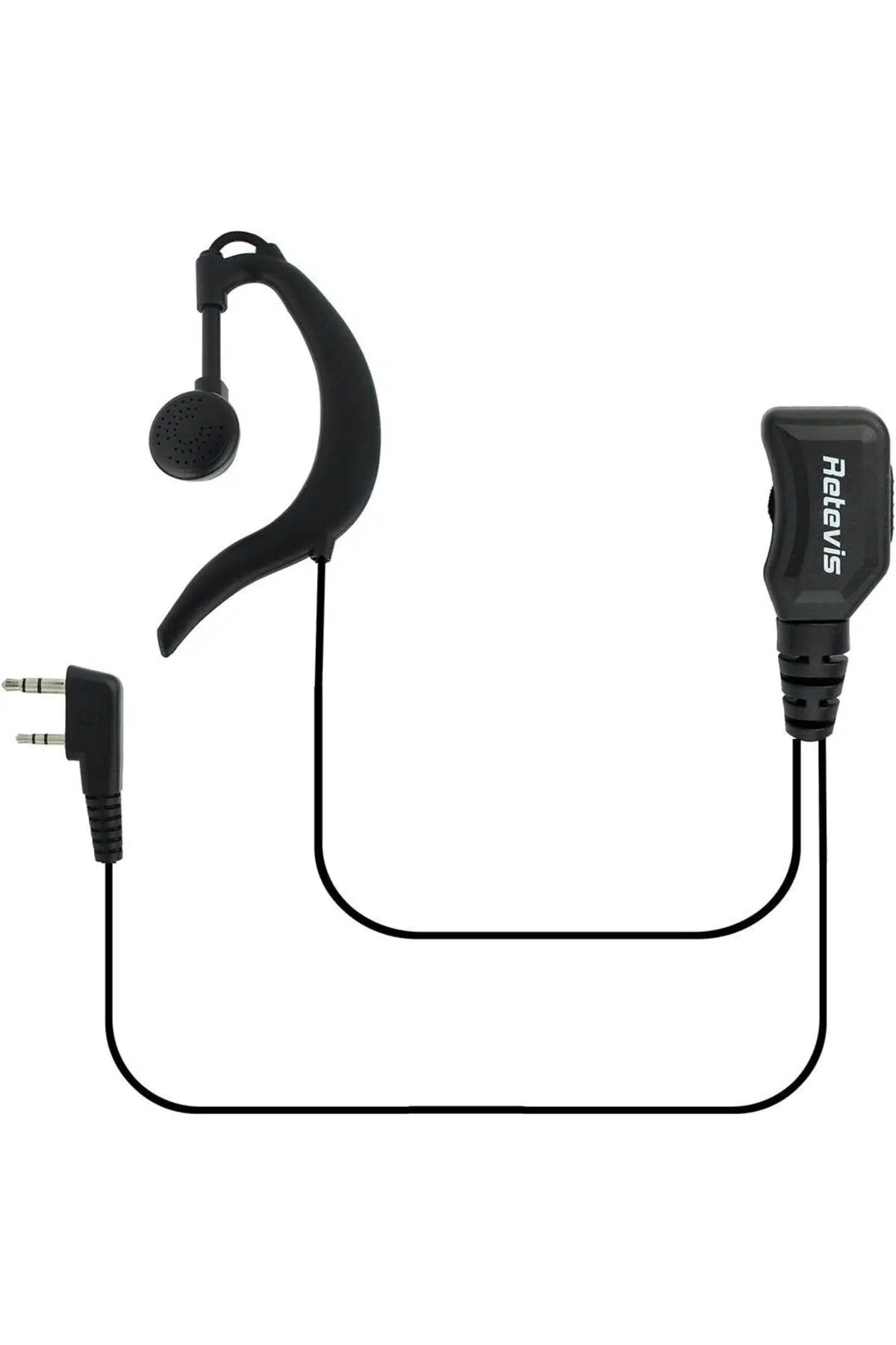 Walkie Talkie G Şekilli Mikrofonlu Kulaklık 2 Pin Ayarlanabilir RT22 RT21 Baofeng UV-5R 888S Uyumlu